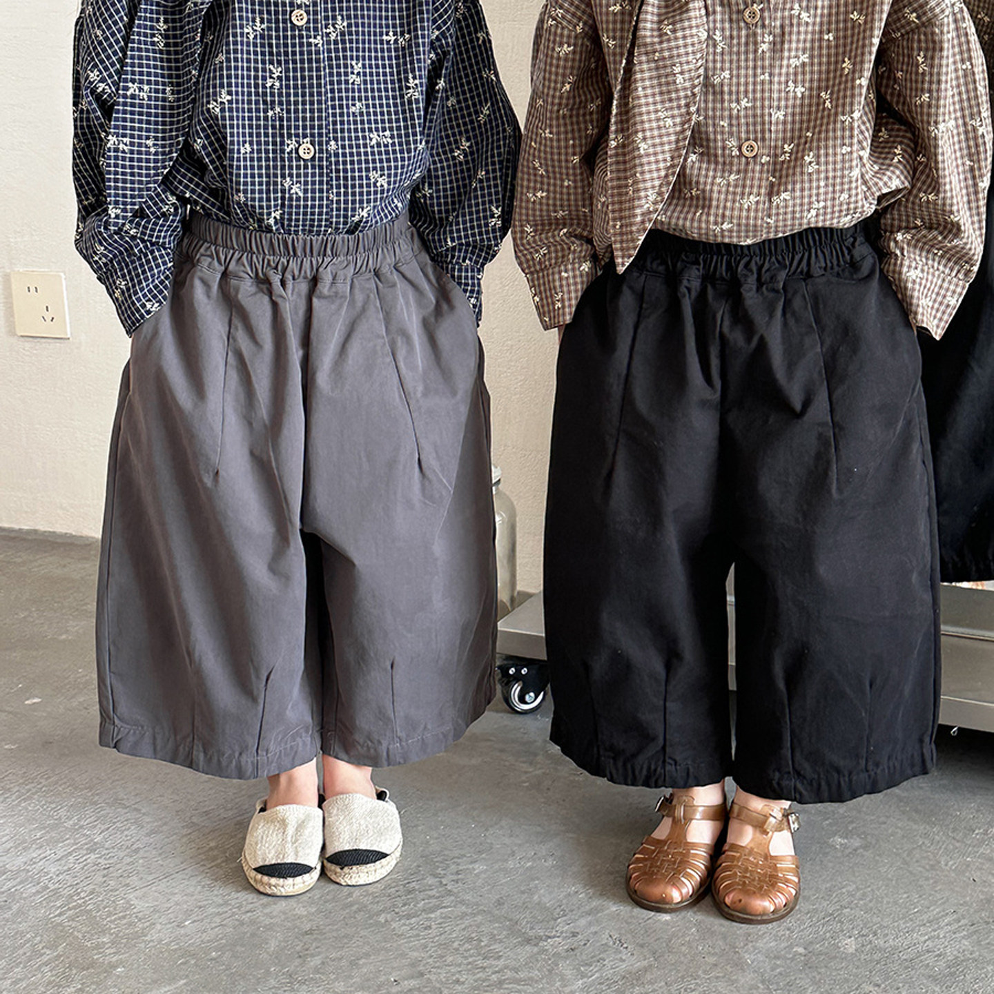 儿童森系阔腿裤九分裤韩版春秋款男女童简约宽松休闲裤宝宝哈伦裤,童装/婴儿装/亲子装,裤子,淘宝优惠券,粉丝福利购,淘宝优惠卷