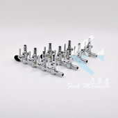 不锈钢阀门 分配器金属空气调节阀氧气CO2分流器 鱼缸气管分配阀