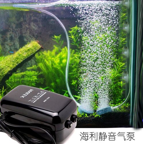 海利氧气泵 双孔单孔增氧泵 水族箱超静音气泵 鱼缸增氧 打氧气泵 - 封面