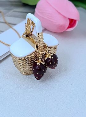 金属十字链女式花篮项链