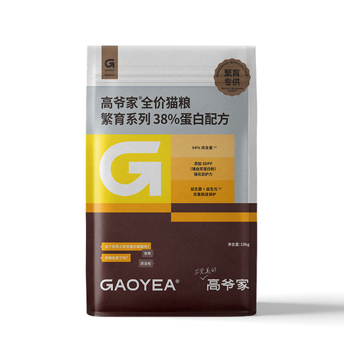 高爷家繁育全猫粮 高蛋白低敏营养高能成幼猫通用猫粮10kg - 封面