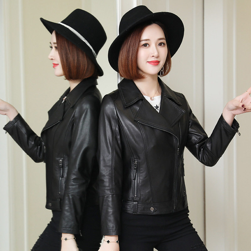 今年流行特惠2025海宁新款皮衣绵羊皮机车短款皮夹克单皮显瘦真皮,女装/女士精品,皮衣,淘宝优惠券,粉丝福利购,淘宝优惠卷