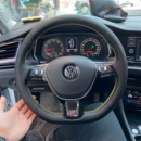 大众新宝来朗逸凌度高尔夫速腾迈腾POLO捷达真皮手缝方向盘套把套