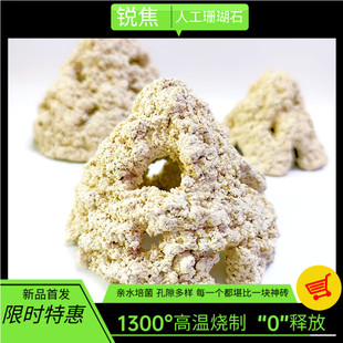 海缸坟堆造景纯鱼FOT小缸微景珊瑚基拉戈干岩石高温陶瓷锐焦造景