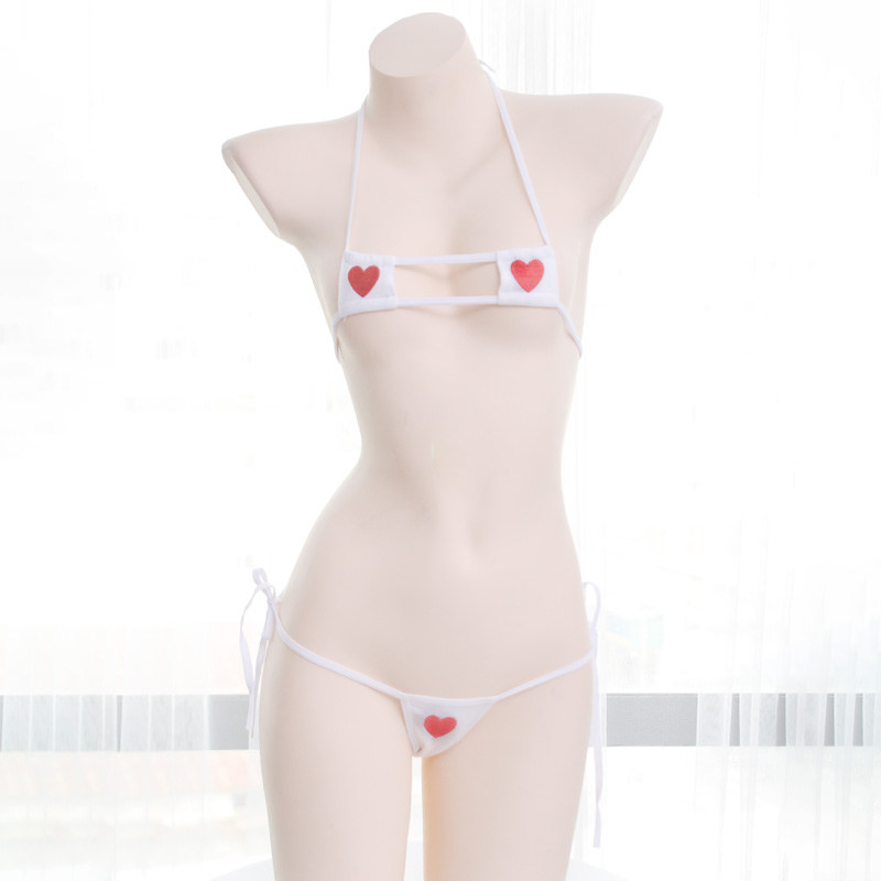 【蛋壳实验室】方块爱心系带比基尼 刺绣爱心绑带迷你比基尼睡衣,女士内衣/男士内衣/家居服,睡衣/家居服套装,淘宝优惠券,粉丝福利购,淘宝优惠卷