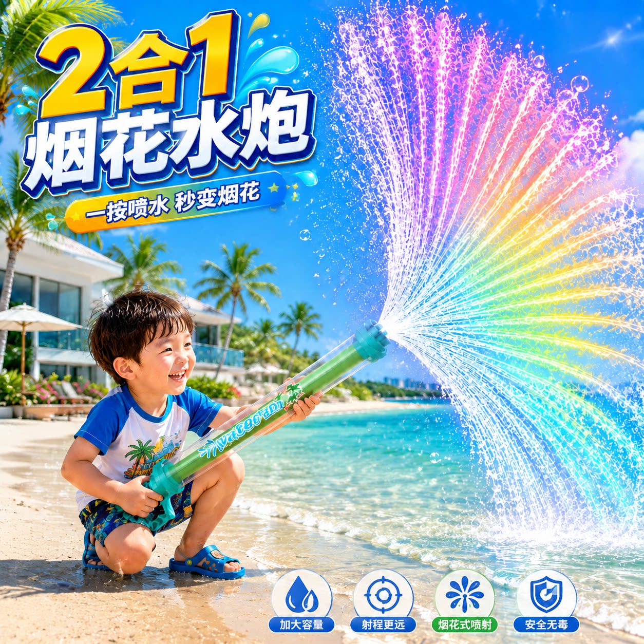 【每人限购一单】二合一烟花水枪