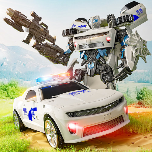 手提礼盒超大45CM变形机器人玩具