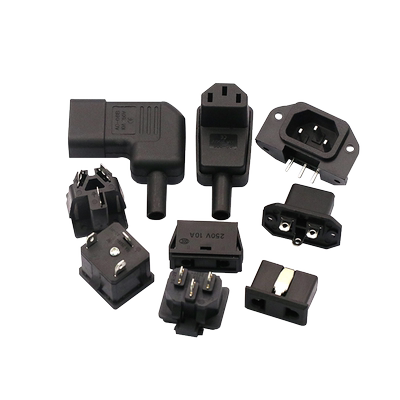 纯铜三芯品字插头插座公母头电源