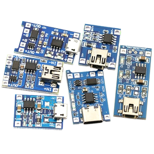 TP4056充电源模块板1A 18650锂电池与保护一体typec过流保护MICRO