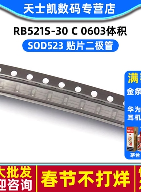 RB521S-30 C 0603体积 SOD523 贴片二极管 (20个)