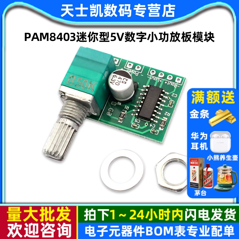 迷你型usb供电制作开关功放板