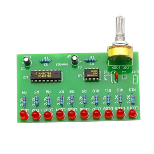 十路流水灯套件NE555+CD4017 小制作DIY电工电子教学散件焊接实训
