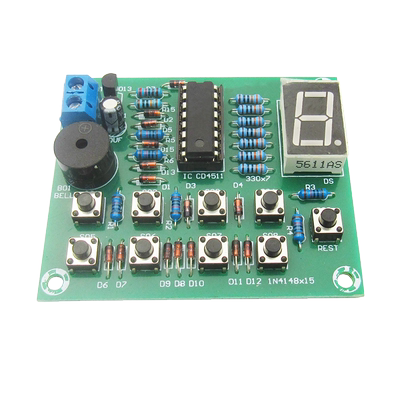 8路抢答器电子成品板实训器材