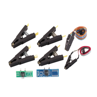 CH341A编程器土豪金测试夹子BIOS烧写线IC测试线烧录座烧录器通用