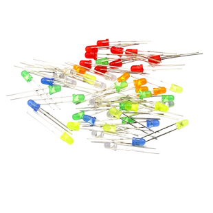3mm发光二极管LED灯珠粒共阳七彩色红发小灯泡高亮白发红黄蓝光绿