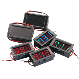 二线直流电压表头DC4.5V-120V LED数字显示元器件反接保护0.56寸