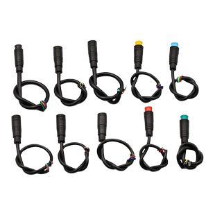 M8防水航空插头座 2 3 4 5P6芯公母头对接带线传感器太阳能连接器