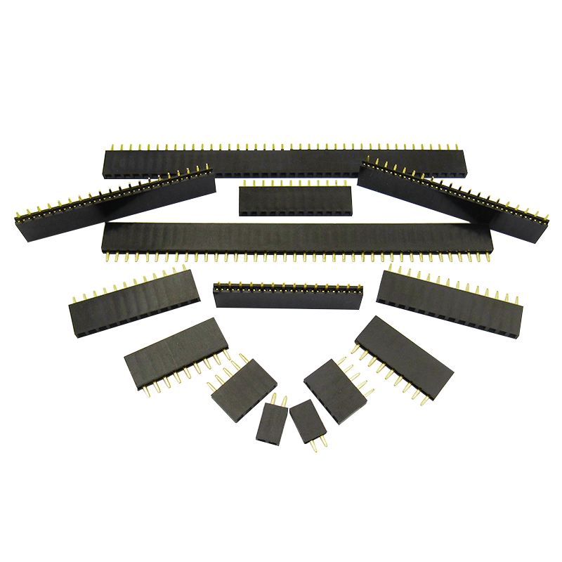 排母 单排母排针母座 排座针插座2.54mm 1*2P/3/4/5/6/10-40P插针
