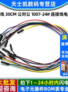 杜邦线 30CM 公对公 1007-24#  电子线 延长线 连接线（10条）
