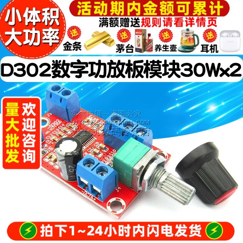 D302数字功放板模块宽压12V功放