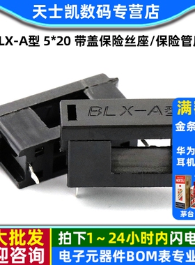 BLX-A型 5*20 带盖保险丝座/保险管座适合 5*20保险管 (10个)