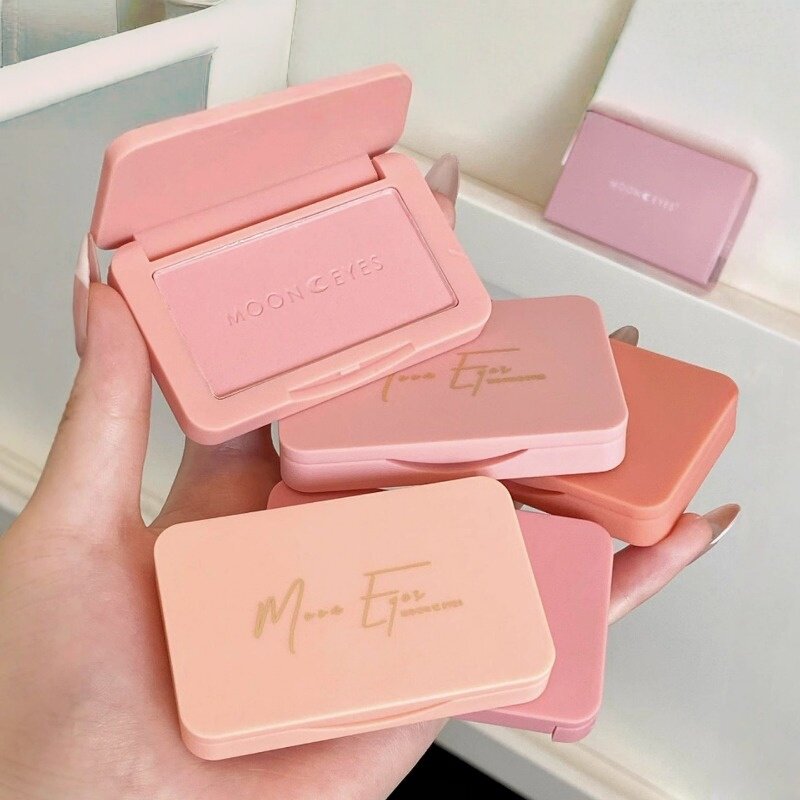 Mooneyes腮红自然膨胀色奶杏色修容显白平价裸妆PR04学生多色可选