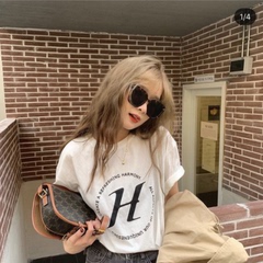 White short sleeve T-shirt women's summer new Korean loose and thin fashion versatile letter print top