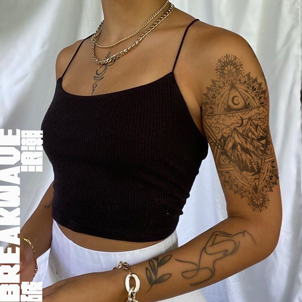 性感ins风纹身贴破浪潮