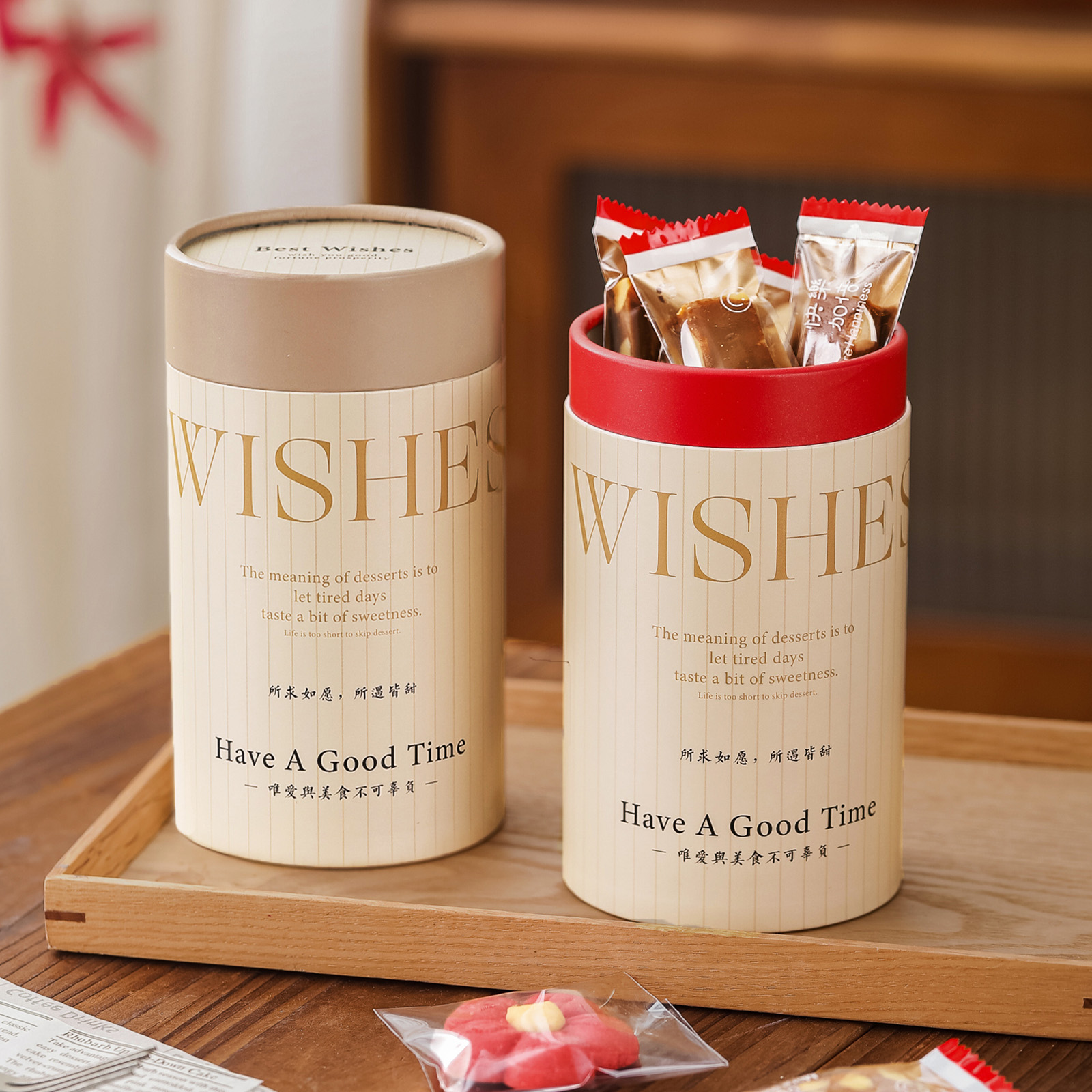 马年新年礼盒包装盒高档圆桶饼干太妃糖果年货伴手礼物礼品盒空盒