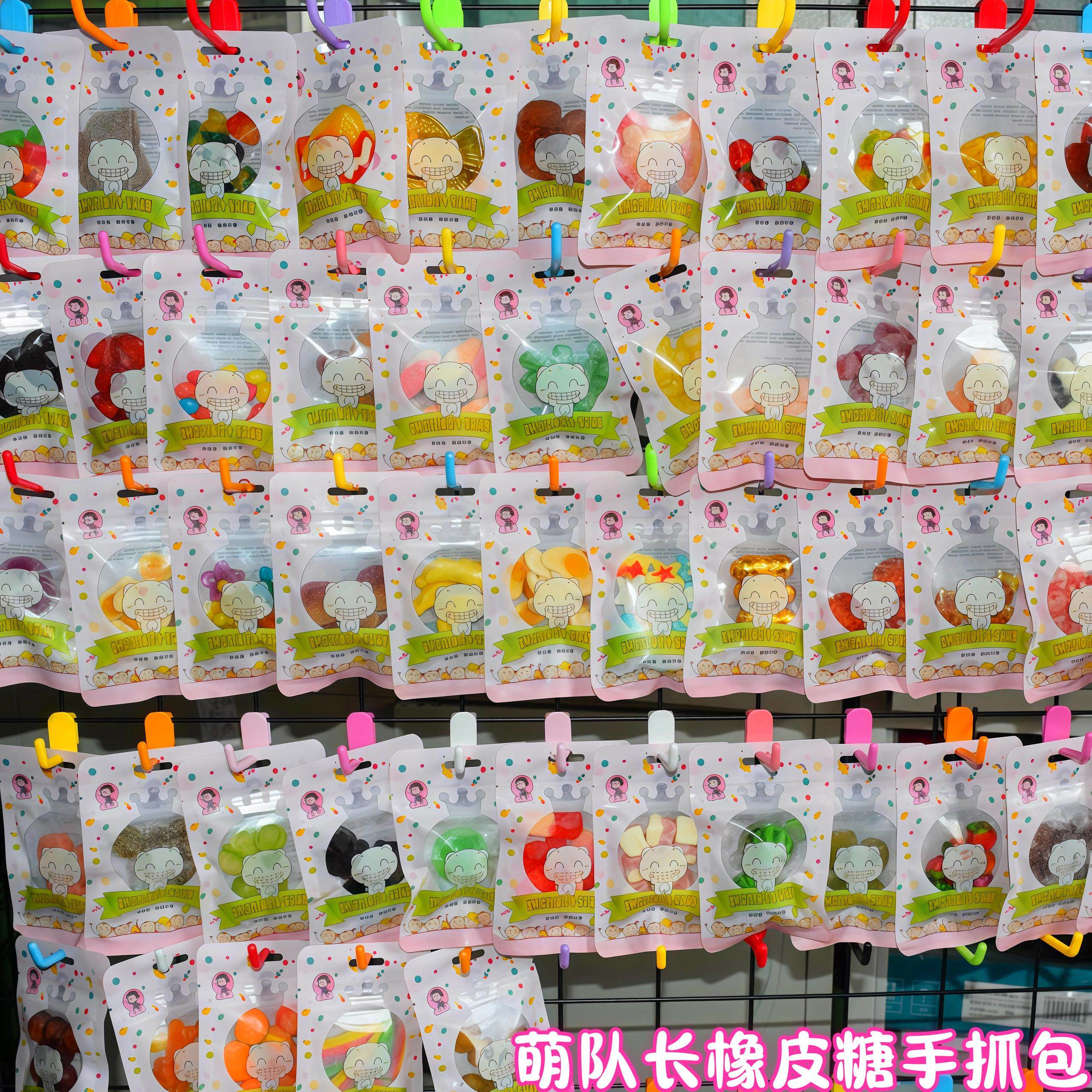 萌队长水果味爆浆夹心软糖卡通造型手抓包快手抖音夜市商用包邮