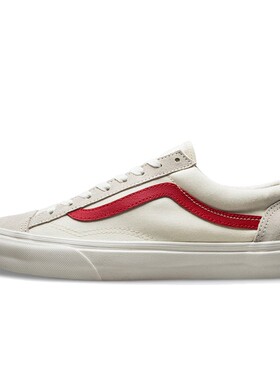 Vans Style 36 Marshmallow 街头风 低帮 板鞋 男女同款 白红