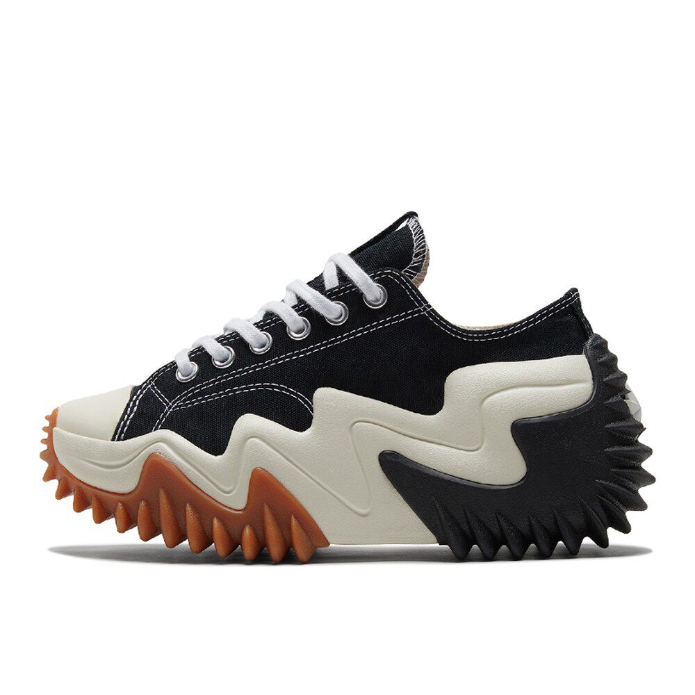 Converse Run Star Motion 潮流厚底 低帮 帆布鞋 男女同款 黑白