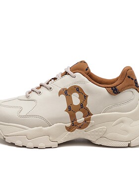 MLB Big Ball Chunky Dia Monogram 合成革 复古印花 低帮 老爹鞋