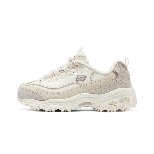 Skechers斯凯奇 DLITES 合成革牛剖层革 复古轻盈舒适百搭 加绒款