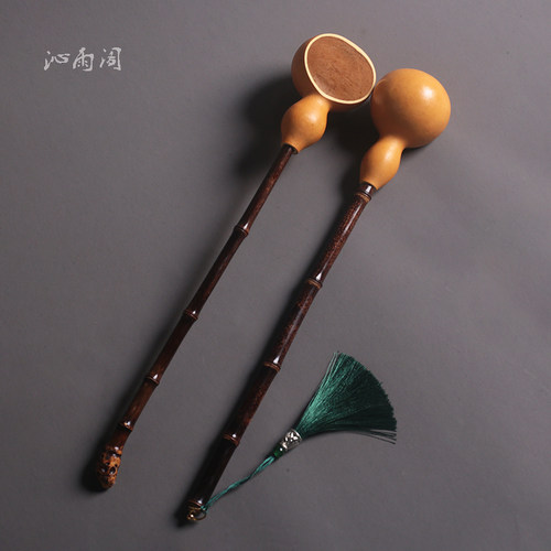 紫竹葫芦水瓢原创竹根浇花勺茶道长柄舀水勺中式花艺茶具零配茶勺