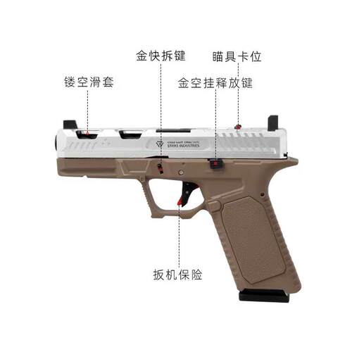 回膛不可发射快拆合金玩具枪BK