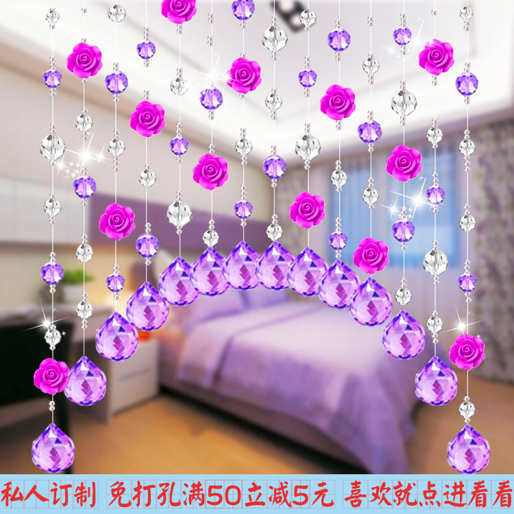 Northern Europe crystal beaded curtain partition a living room bedroom Entrance door curtain screen Aisle Punch holes TOILET decorate Hanging curtainin the Home Fabric , Curtains and curtain accessories , Curtain/Curtain  category - from Buy2taobao.com to provide professional Taobao agent buy service