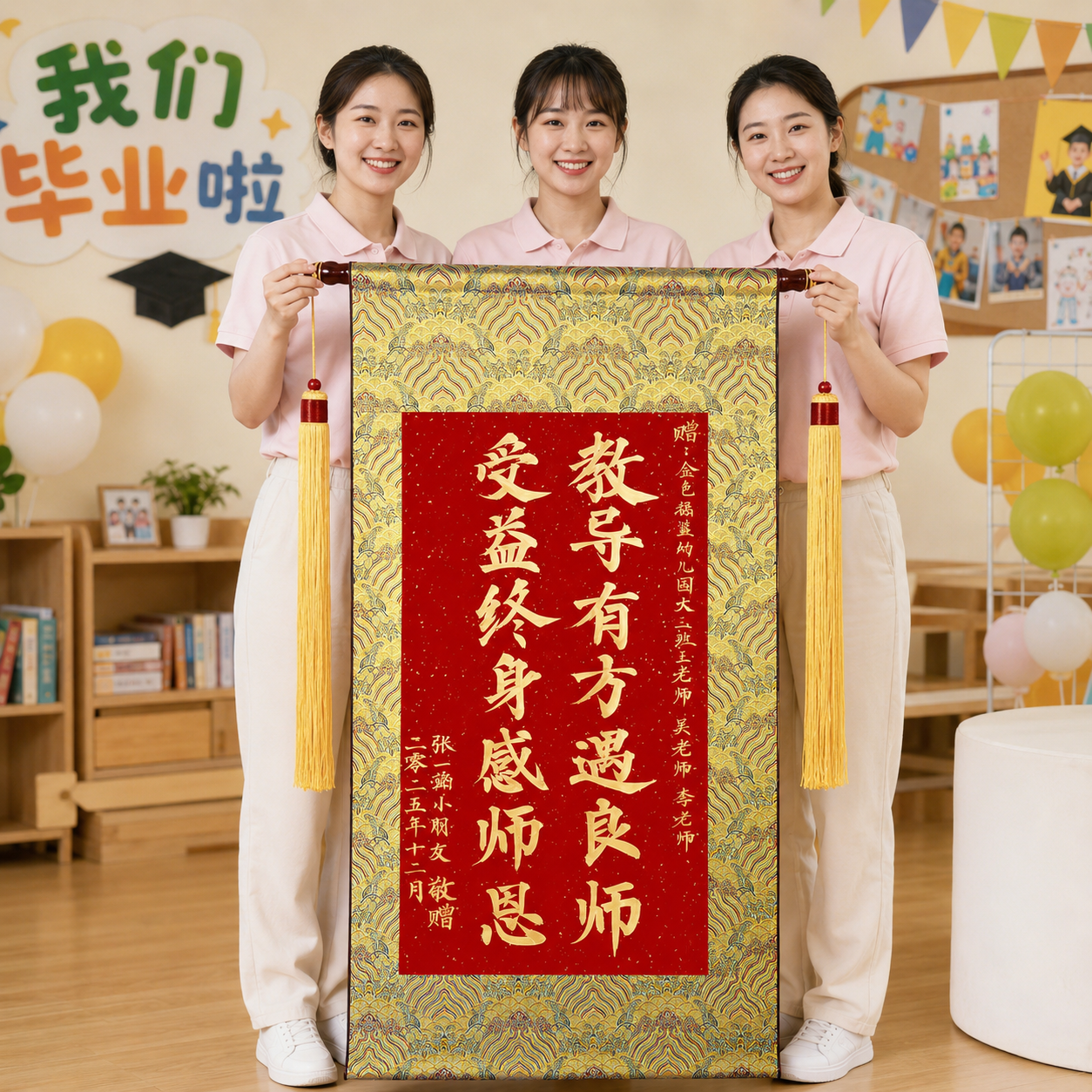 手写锦旗定制感谢小学老师