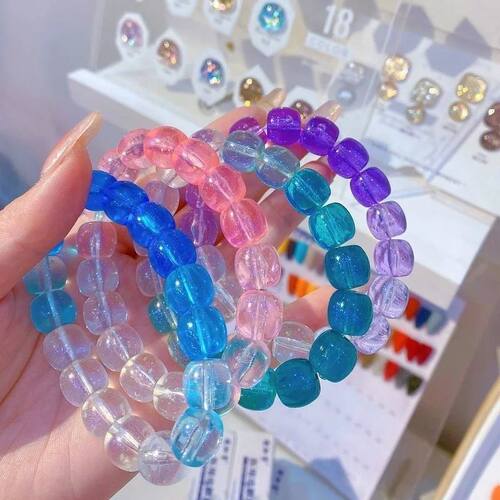 Fashion Luminous Colorful Crystal Beads Bracelet for Women G
