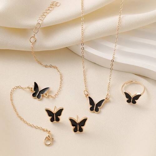 5PCS Personalized Butterfly Glazed Necklace, Exquisite, Smal