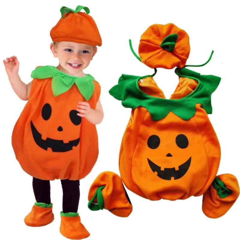 Halloween Pumpkin Costume Kids Romper Boy Girl Party Costume