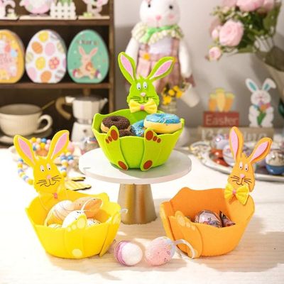 Cartoon Design Rabbit Storage Basket Cute Bunny Snack Storag