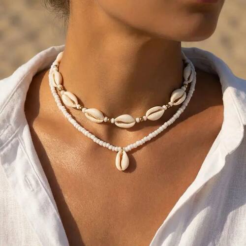 Bohemian Double Layer Seashell Necklaces For Women Handmade