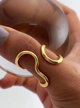 Unique Original Stainless Steel Gold Color Rings for Women C