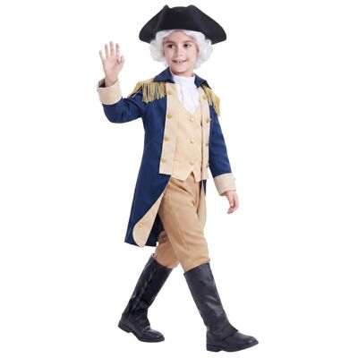 Kids Alexander Hamilton American Colonial Uniform Halloween