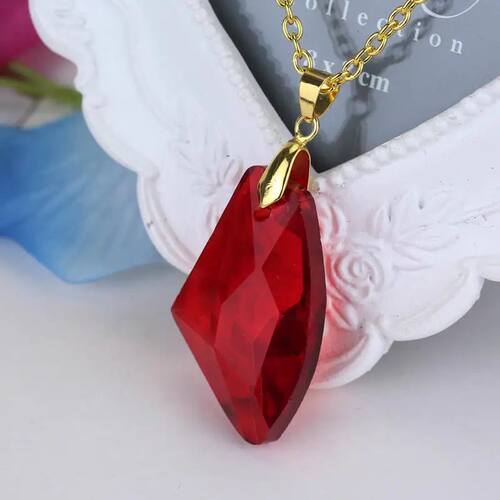 Movie Stone Necklace Sorcerer Philosopher's Red Pendant Neck