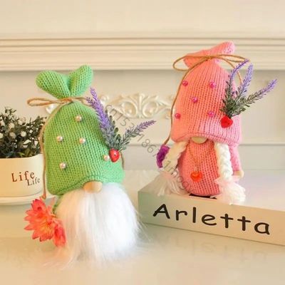 Spring Gnomes Faceless Doll for Dining Table Kitchen Tiered