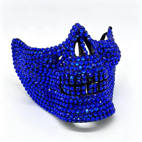 Gothic Handcrafted Half-Face Masquerade Mask Sparkling Punk