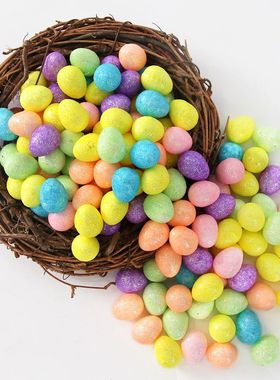 Easter DIY Wreath & Gift Box Decor - Glitter Mini Foam Eggs