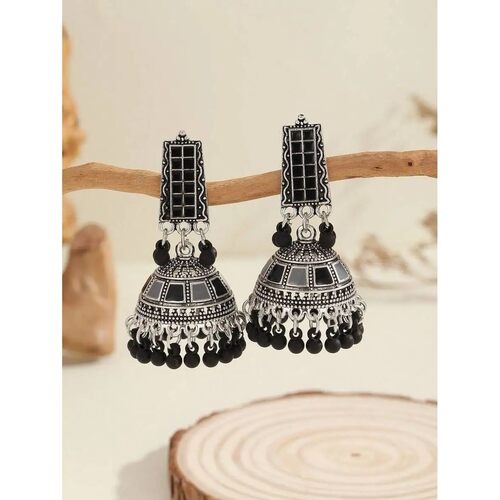 Vintage Boho Rectangular Bell Tassel Earrings For Women Dail
